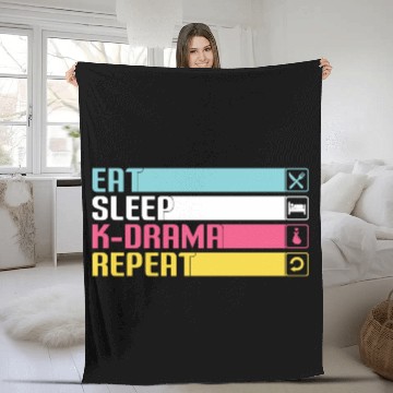 Discover eat sleep kpop, k pop music, korean pop music Fleece Blankets