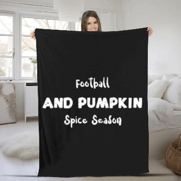 Discover Football And Pumpkin Spice Season Fleece Blankets