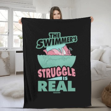 Discover Swimming lifeguard swimming course outdoor pool gi Fleece Blankets