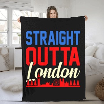 Discover London Funny Gift Idea Fleece Blankets