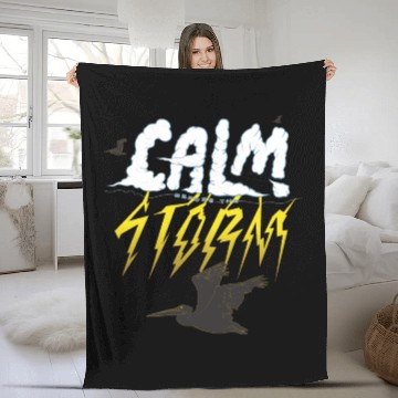 Discover Calm Before the Storm Stickers Fleece Blankets