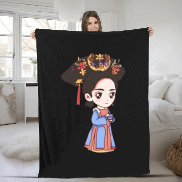 Discover HAND PAINTED GIRL IMAGE Fleece Blankets