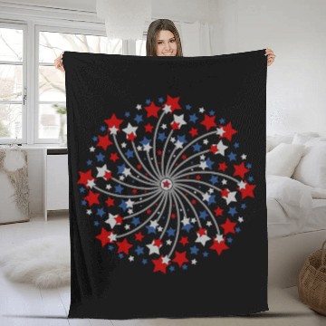 Discover Harbor Grace Designs Hand Drawn Mandala Stars Fleece Blankets