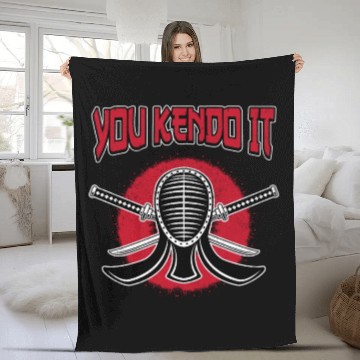 Discover You Kendo It Kendo Kenjutsu Japan Sword MMA Fleece Blankets