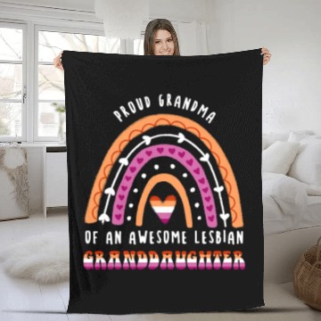 Discover Proud Grandma Awesome Lesbian Granddaughter Fleece Blankets