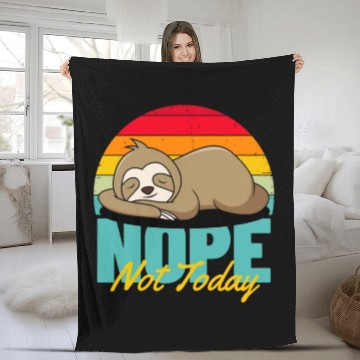 Discover Sloth just doesn't want to today Fleece Blankets