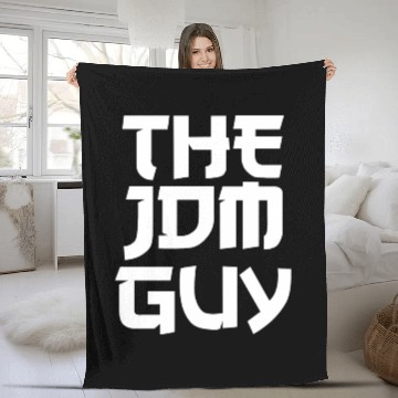 Discover The JDM Guy white text japanese car lover Fleece Blankets