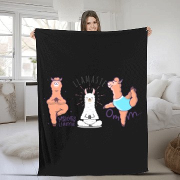 Discover HALF MOON YOGA POSE Fleece Blankets