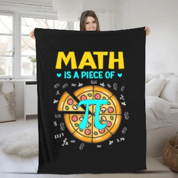 Discover Pi day 3 14 Math Is A Piece Of Pizza Bitcoin Start Fleece Blankets