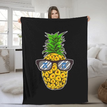 Discover Pi Day Funny Pineapple Math Nerds Geeks Pi Symbol Fleece Blankets