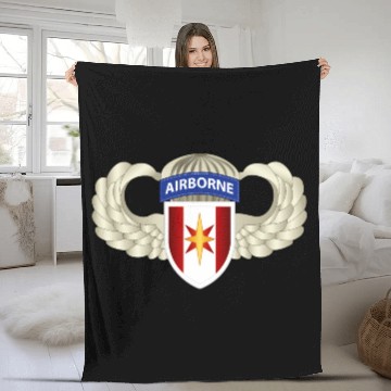Discover Army 44th Medical Brigade Wings Fleece Blankets