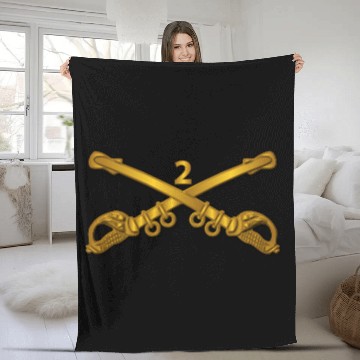 Discover Army 2nd Cavalry Branch wo Txt Fleece Blankets