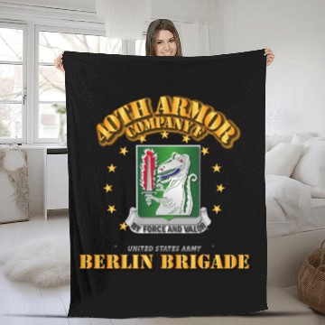 Discover Army Company F 40th Armor Berlin Brigade Fleece Blankets