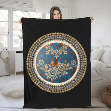 Discover Lace Mandala Fleece Blankets