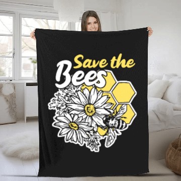 Discover Save the bee honey bee gift idea environmental pro Fleece Blankets
