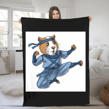 Discover Guinea Pig Ninja Fleece Blankets