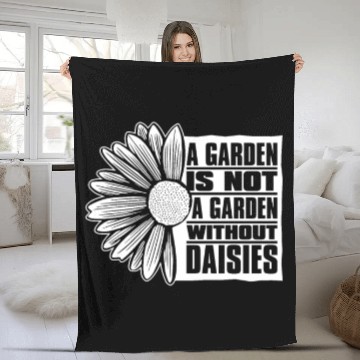 Discover Daisy Garden Gardening Gardener Fleece Blankets
