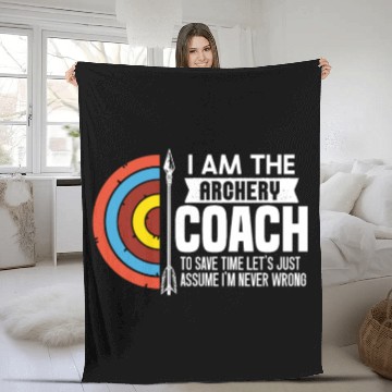 Discover Archery Archer Bowman Fleece Blankets