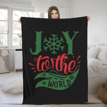 Discover Joy to the world 01 Fleece Blankets
