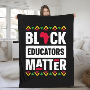 Discover Black Educators Matter Fleece Blankets Teacher Black History
