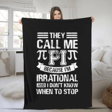 Discover Pi Day Fleece Blankets Irrational Funny Math Gift Teacher
