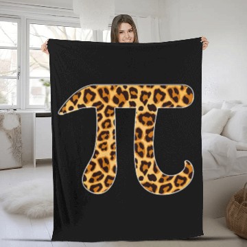 Discover Pi Leopard Print Skin Cheetah Pi Day Math Nerd Fleece Blankets
