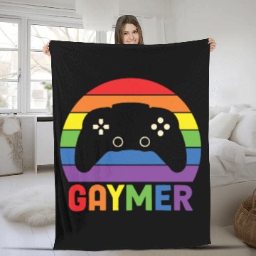 Discover LBGT Flag Gay Pride Human Gaymer Gamer Fleece Blankets