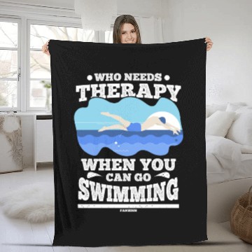 Discover To swim Fleece Blankets
