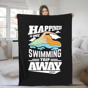 Discover Swimming lifeguard swimming course outdoor pool gi Fleece Blankets