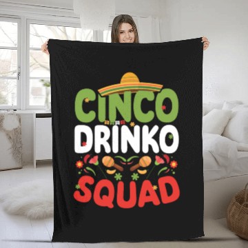 Discover Cinco De Drinko | Bourbon Drinker Fleece Blankets | Whisky