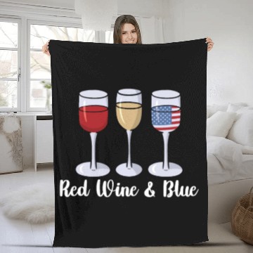Discover Red Wine & Blue | Bourbon Drinker Fleece Blankets | Whisky