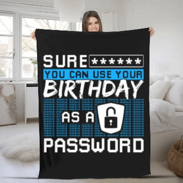 Discover Hacker Cyber Security Easy Password Fleece Blankets