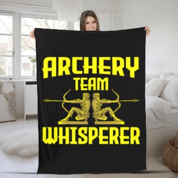 Discover Archery Archer Bowman Fleece Blankets