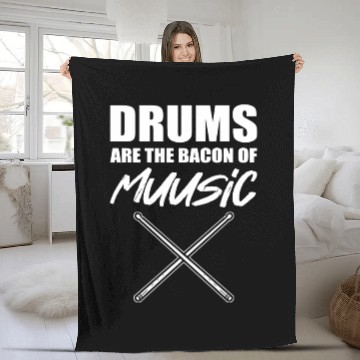 Discover Bacon of Music Instrumentalist Gift Fleece Blankets
