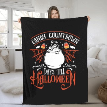 Discover Candy Countdown Days Till Halloween Candy Corn Fleece Blankets