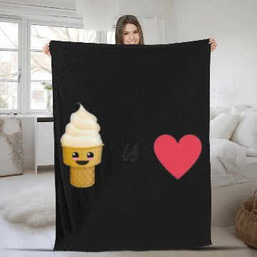 Discover ice cream is love Fleece Blankets