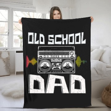 Discover Old School Dad Hip Hop Music Lover Fleece Blankets