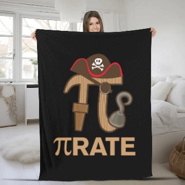 Discover Pirate Funny Math Geek 3 14 Hat Hook Pi Day March Fleece Blankets