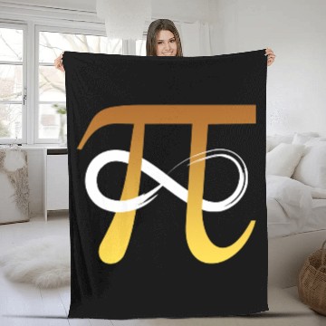 Discover Pi Number 3 14 Infinity Symbol Funny Math Geek Fleece Blankets
