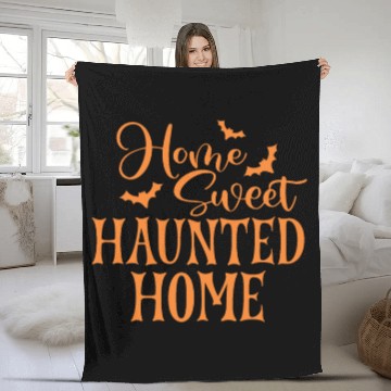 Discover Home Sweet Haunted Home Scary Halloween Fleece Blankets