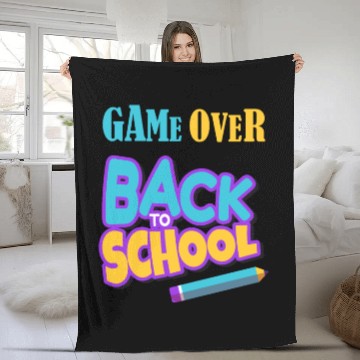 Discover Game Over Back To School Fleece Blankets