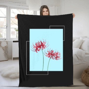 Discover Red Spider Lily Lycoris Recoil Anime Fanart Fleece Blankets