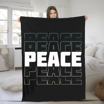 Discover "Peace" modern design Fleece Blankets