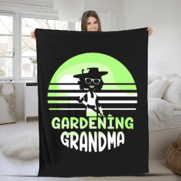 Discover Gardening Grandma Granny Garden Gardener Fleece Blankets