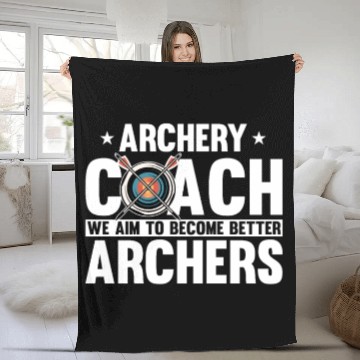 Discover Archery Archer Bowman Fleece Blankets