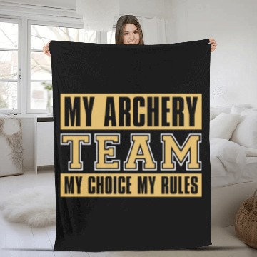 Discover Archery Archer Bowman Fleece Blankets
