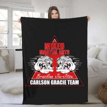 Discover Carlson Gracie Team Brazilian Jiu-Jitsu Mixed Mart Fleece Blankets