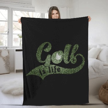 Discover GOLF IS LIFE Distressed Look Fleece Blankets
