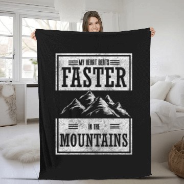 Discover Mountaineering Rock Climbing Fleece Blankets
