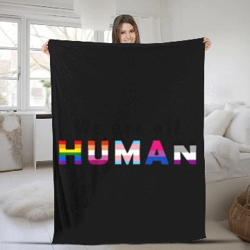Discover we are all human Fleece Blankets